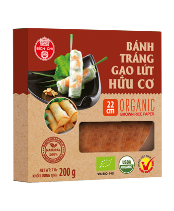 Bich Chi Organic Brown Rice Paper 22cm 200g - Vietnam Wholesale
